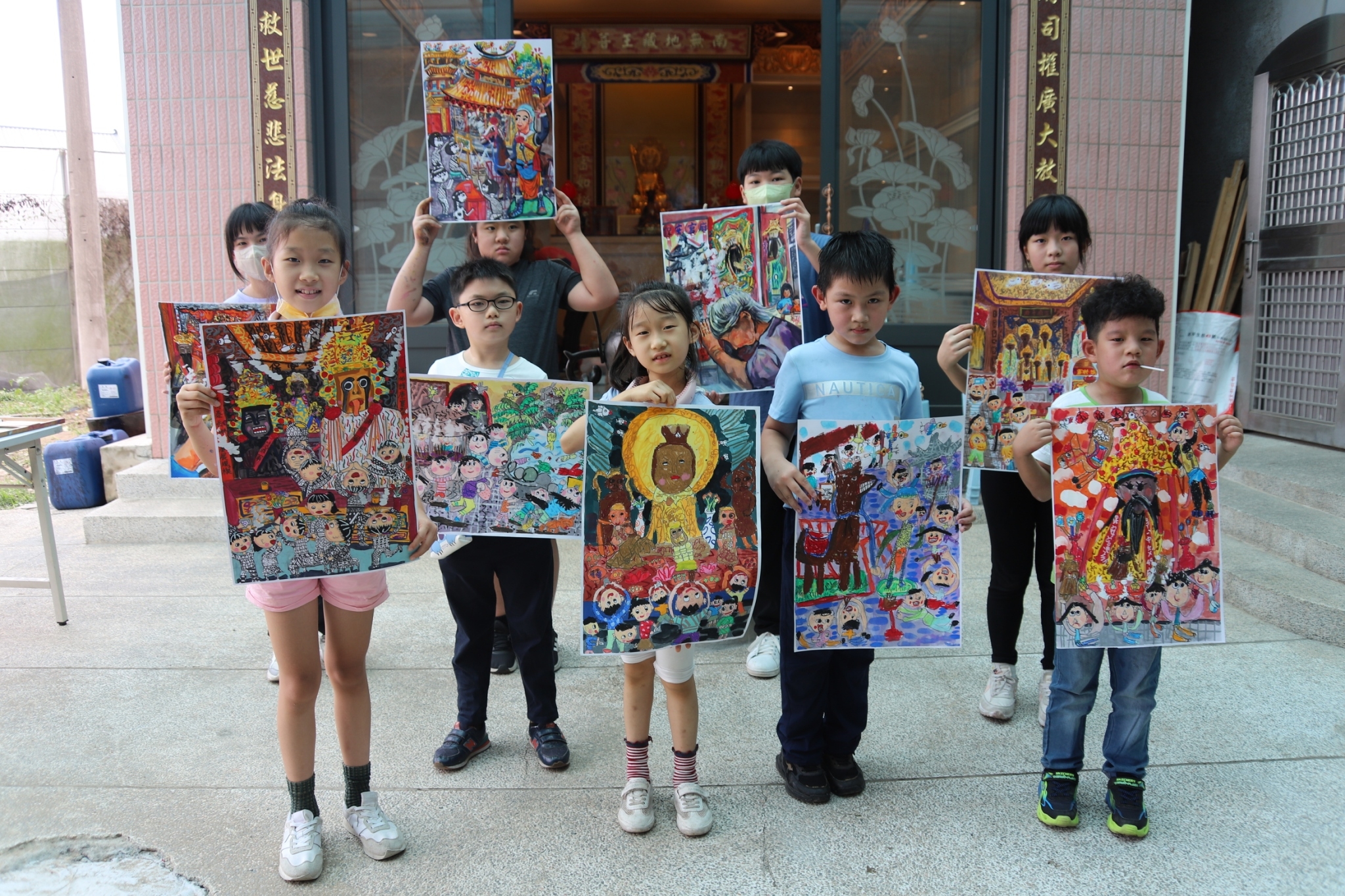 中埔啟程基金會與中埔49庄王爺廟舉辦寫生畫畫比賽   得獎作品將展示在保安宮的展覽廊中