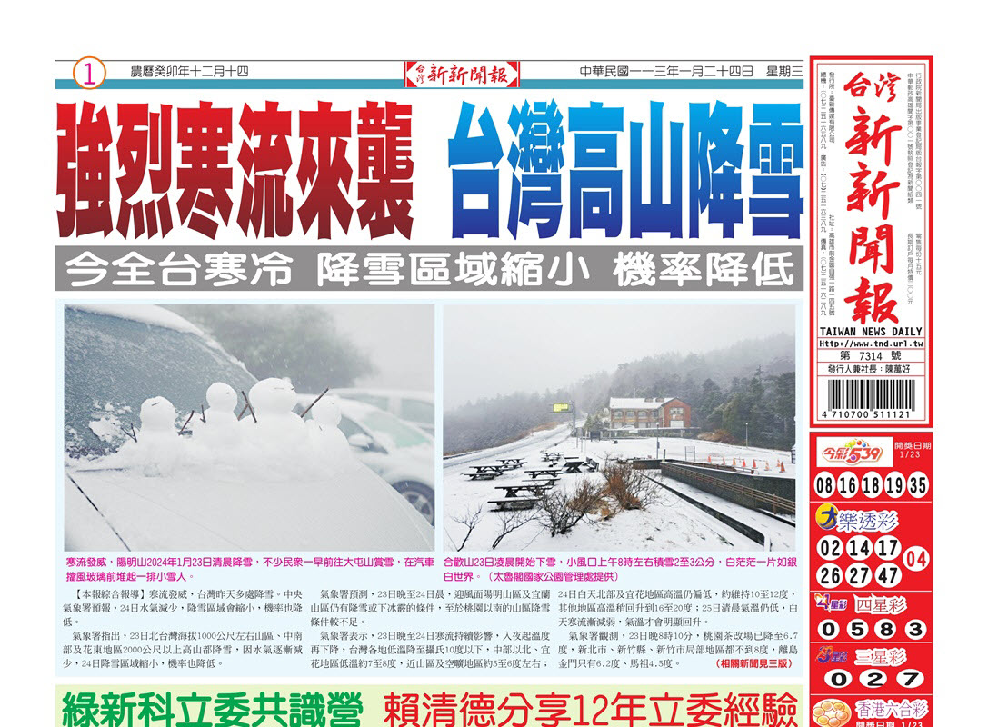 20240124台灣新新聞報