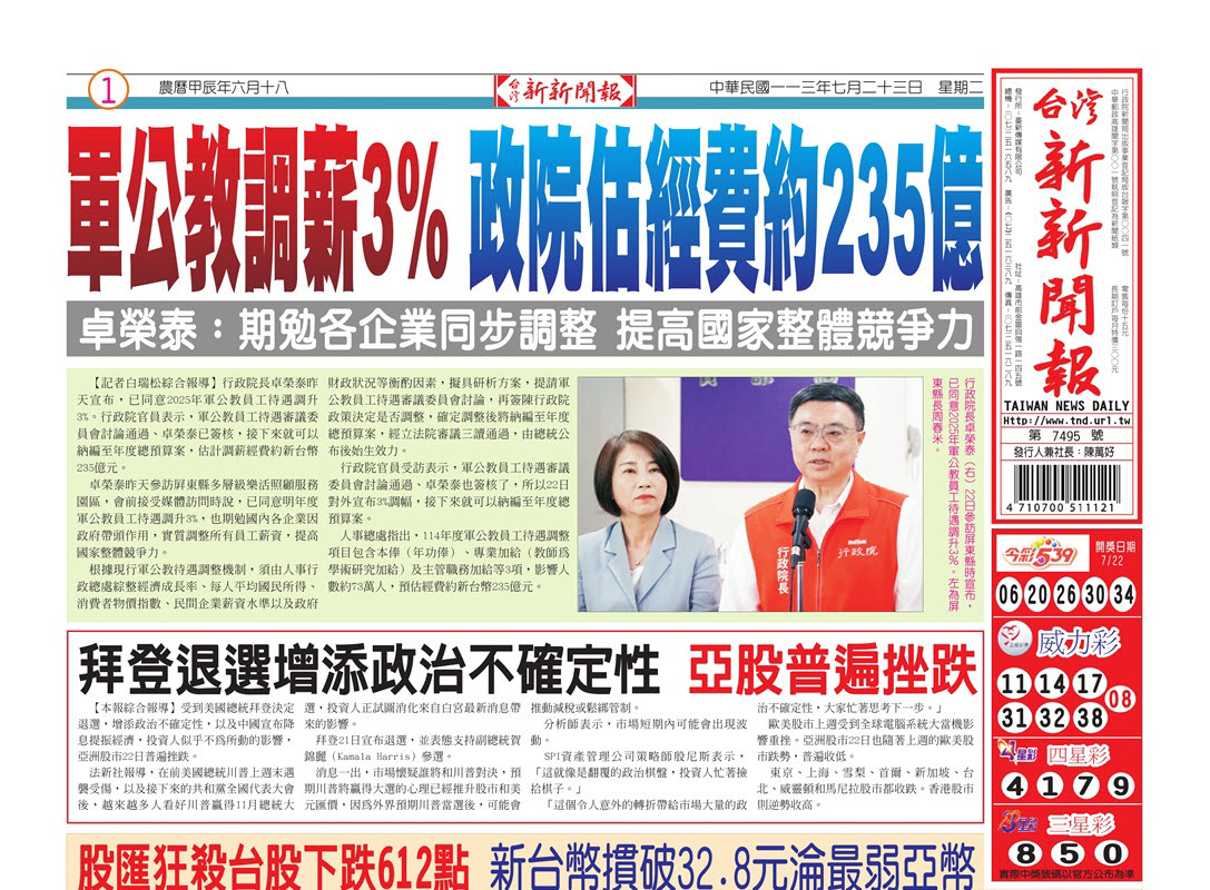 20240723台灣新新聞報