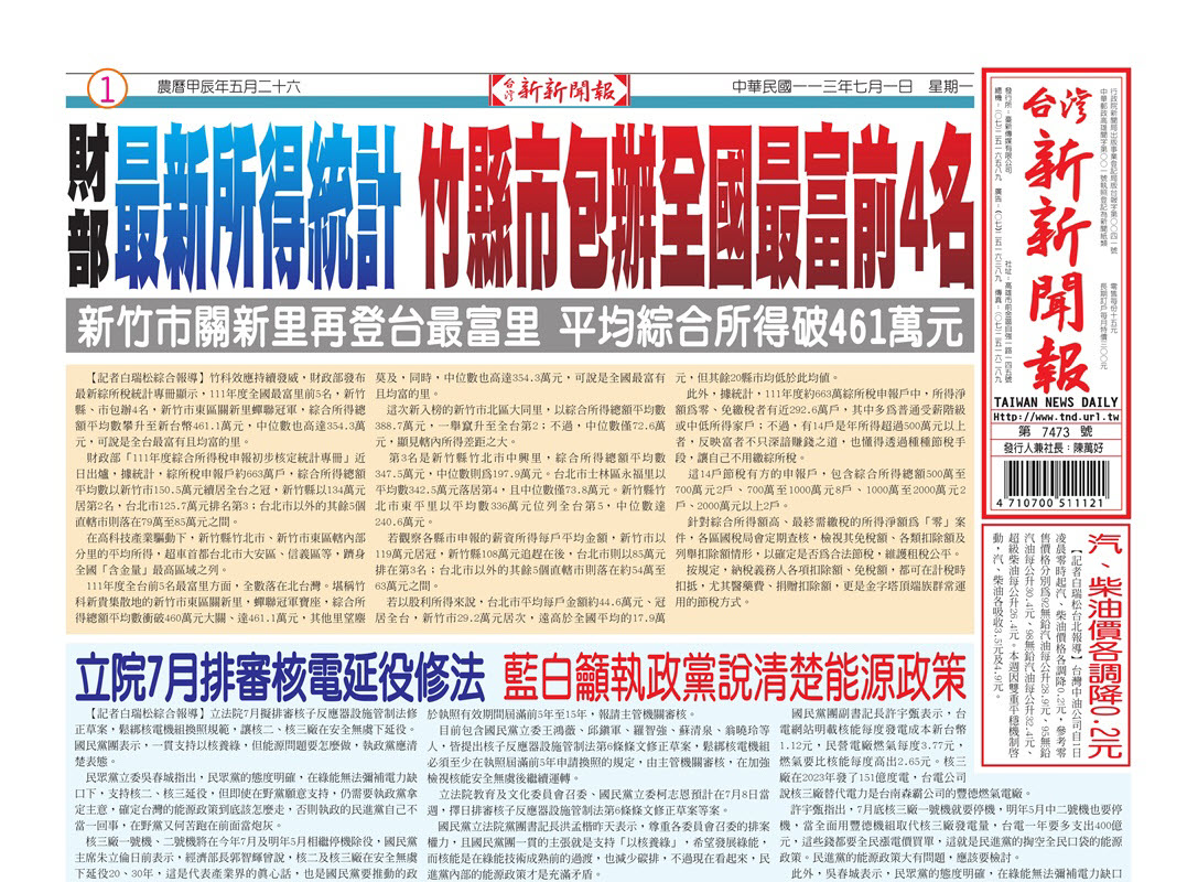 20240701台灣新新聞報