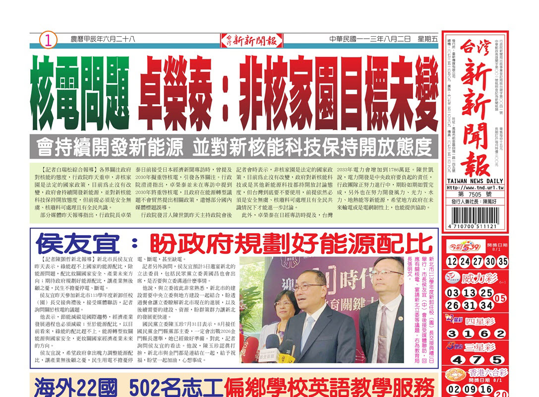 20240802台灣新新聞報