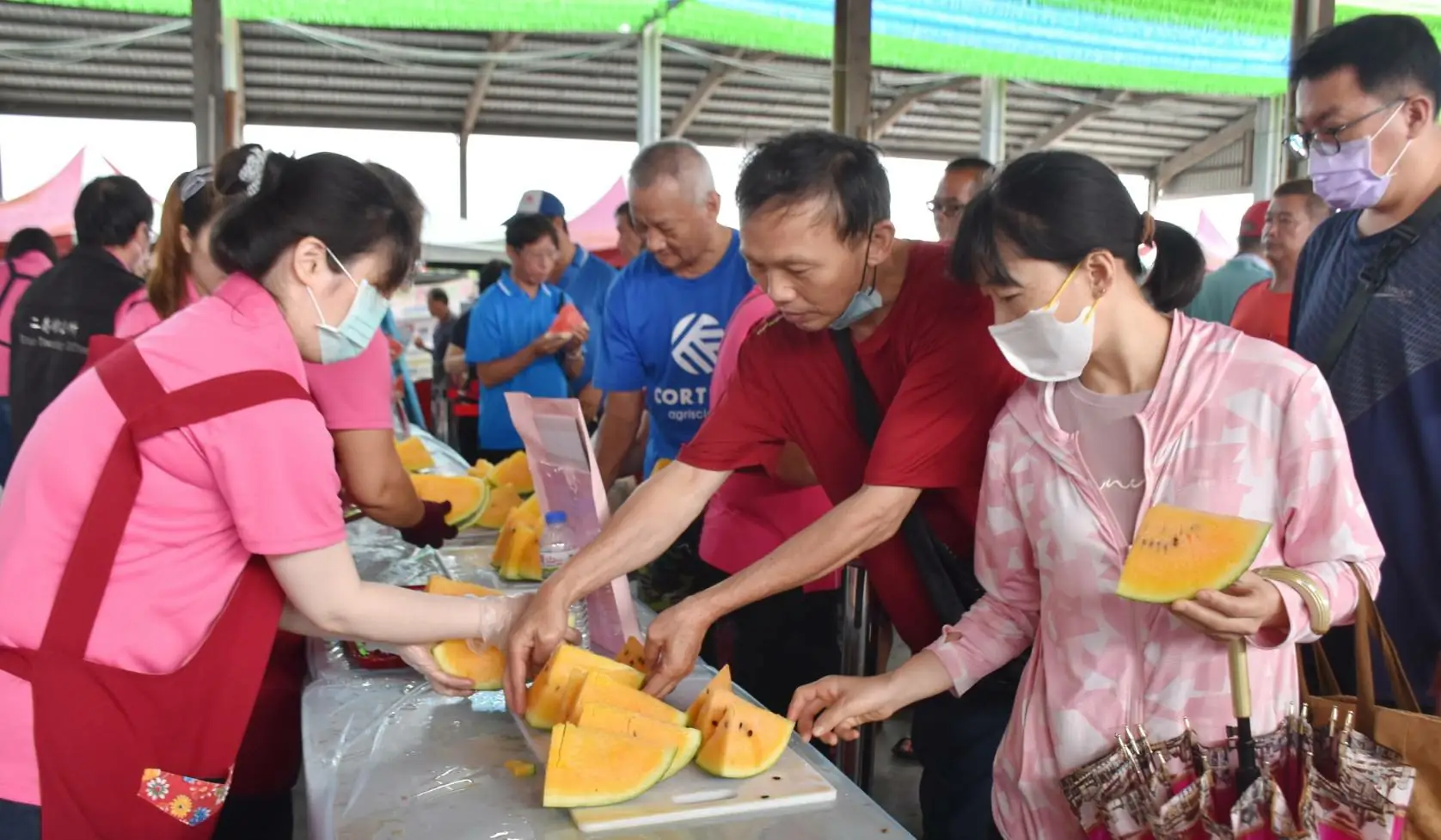 二崙西瓜節  萬斤西瓜吃免驚  瓜價高農民笑哈哈