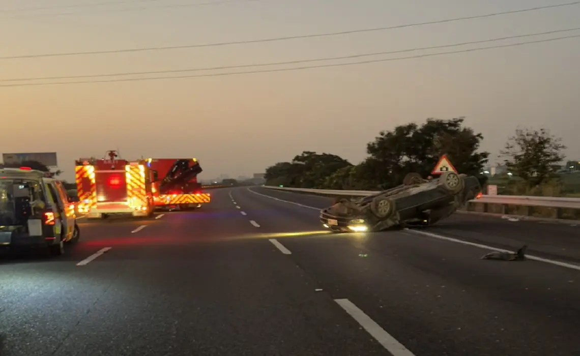 國道一號南下虎尾段重大車禍 三車追撞一死5輕傷