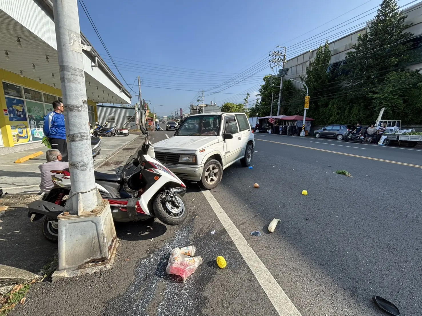 竹崎鄉台三線發生死亡車禍  自小客與兩輛機車3駕駛年齡逾210歲  竹崎分局提醒長輩駕車注意交通安全
