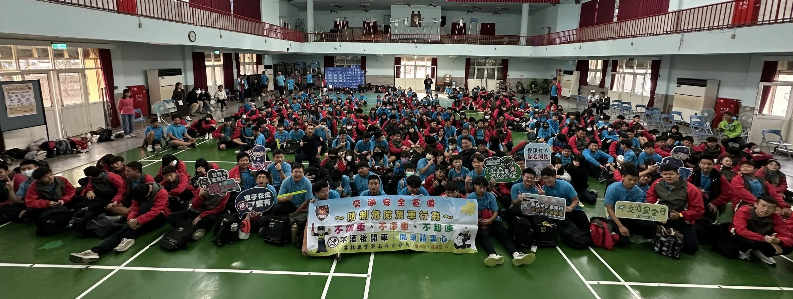 斗六警分局至校園進行交通宣導，從小扎根認識正確交通安全觀念