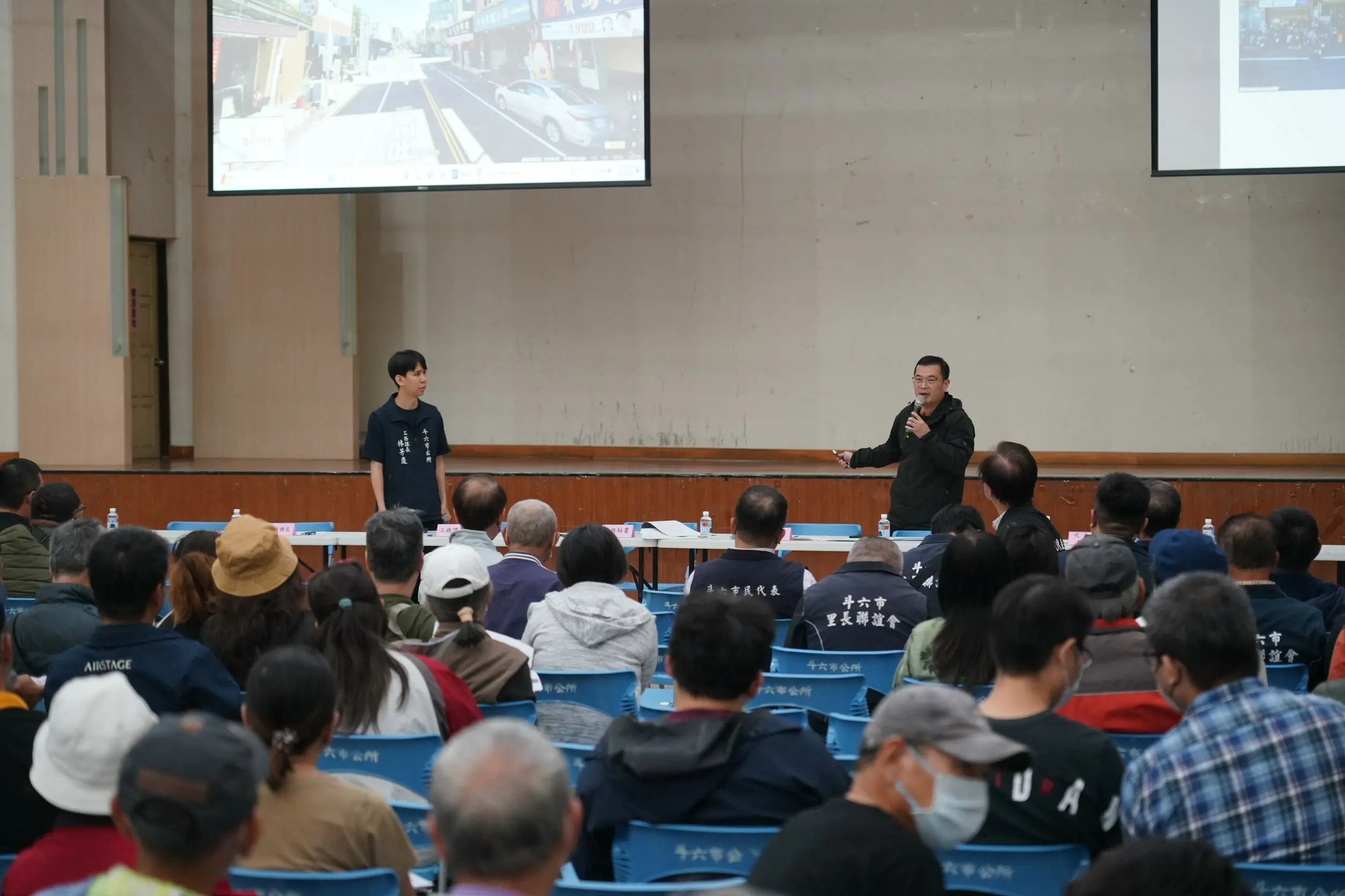 斗六市民生南路人行道設計方案第二次說明會，林聖爵市長強調將在「人本交通」與「商圈發展」間尋求最大公約數